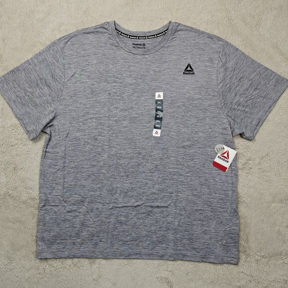 Reebok Delta Core Performance T-Shirt Men's 3XL Golf Tennis Classic Fit Gray NWT - Picture 1 of 7